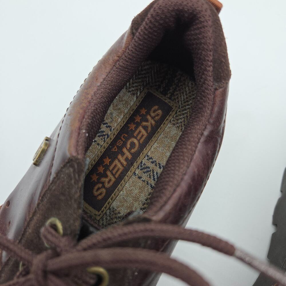 Vintage Y2K Skechers Jammers Platform Oxford Lace Up Shoes Size 9 Brown Chunky - Picture 4 of 9